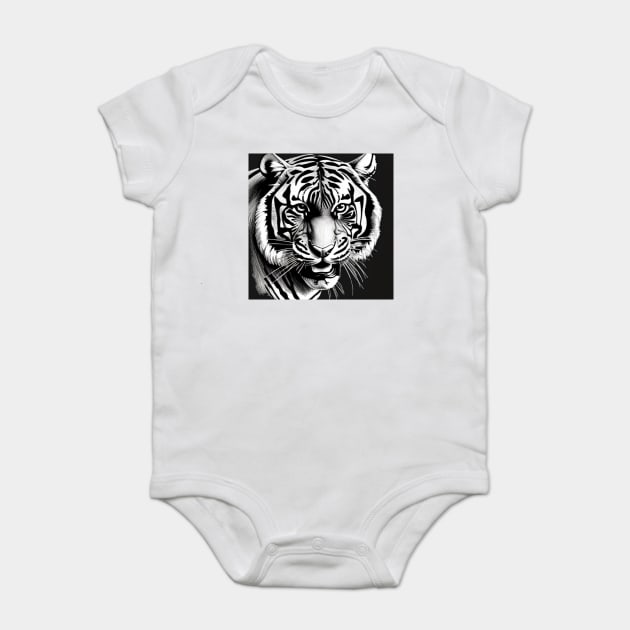 Tiger Face Baby Bodysuit by Urbanprint